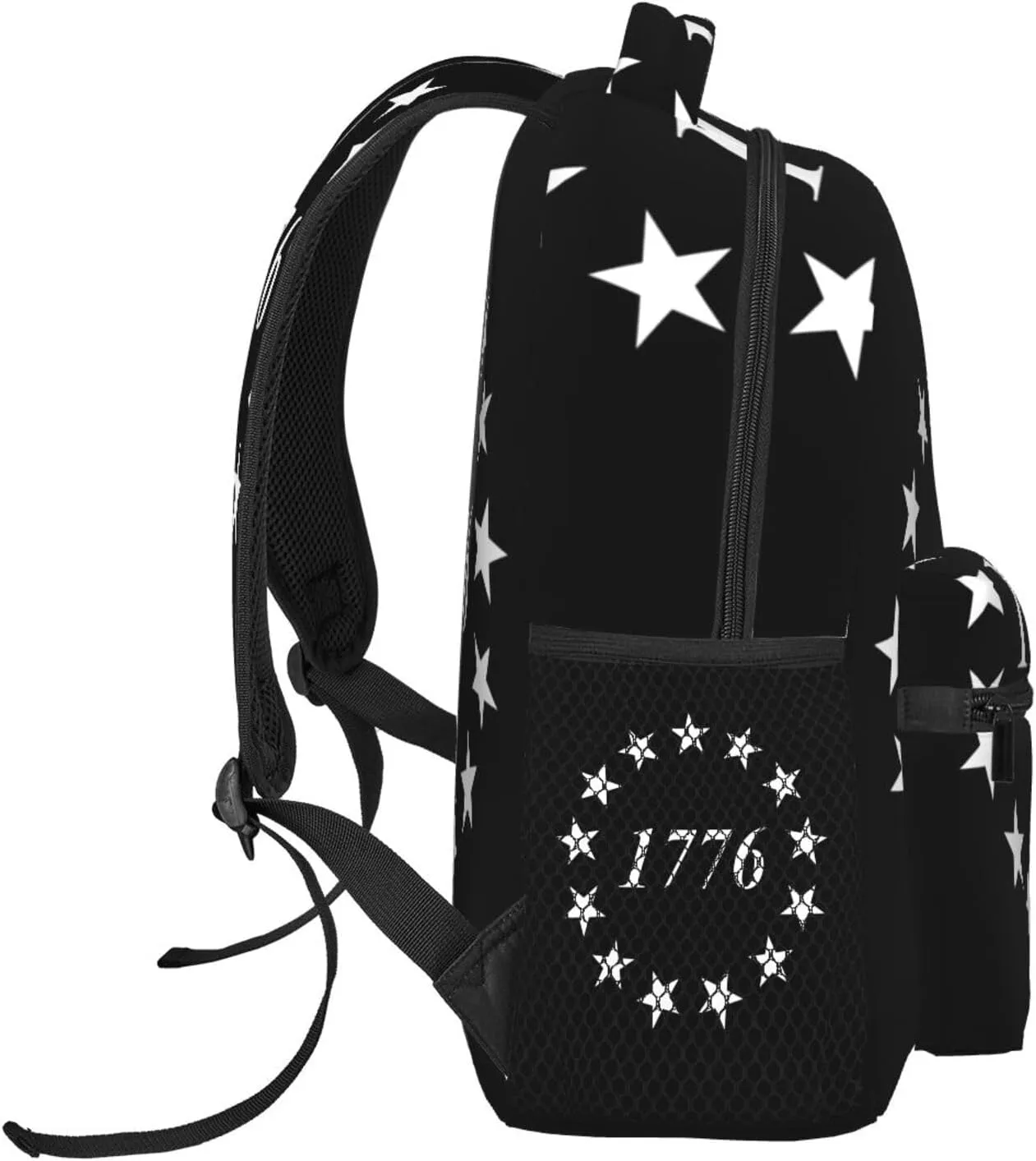 Betsy Ross American Flag 1776 Backpack Casual Laptop Backpack Double Shoulder Bag Lightweight Backpack For Women Men Travel