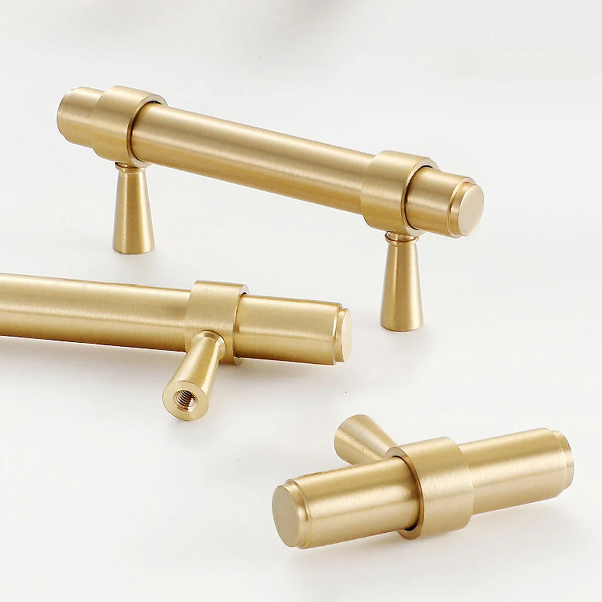 Black and Brass Copper Cabinet Handles | Modern Drawer Pulls Copper
