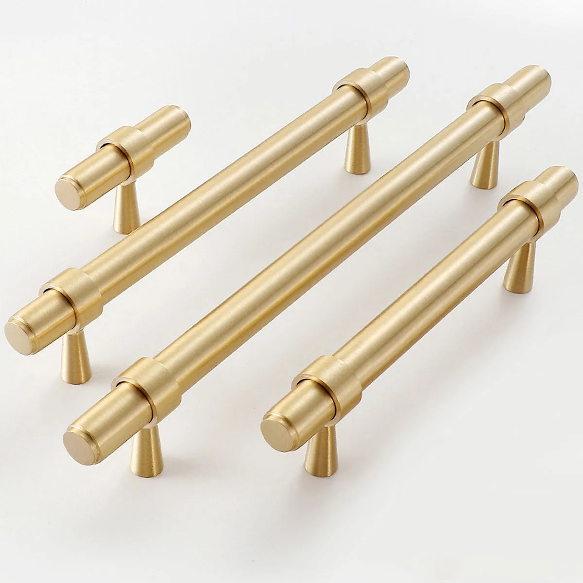 Black and Brass Copper Cabinet Handles | Modern Drawer Pulls Copper