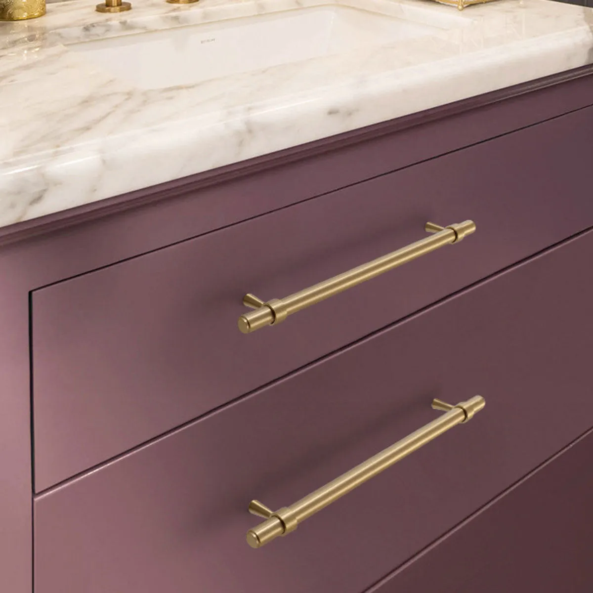 Black and Brass Copper Cabinet Handles | Modern Drawer Pulls Copper