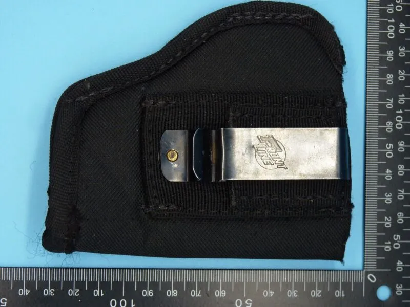 Black Fabric Tactical Belt Mounted Pistol Holster - Front Line