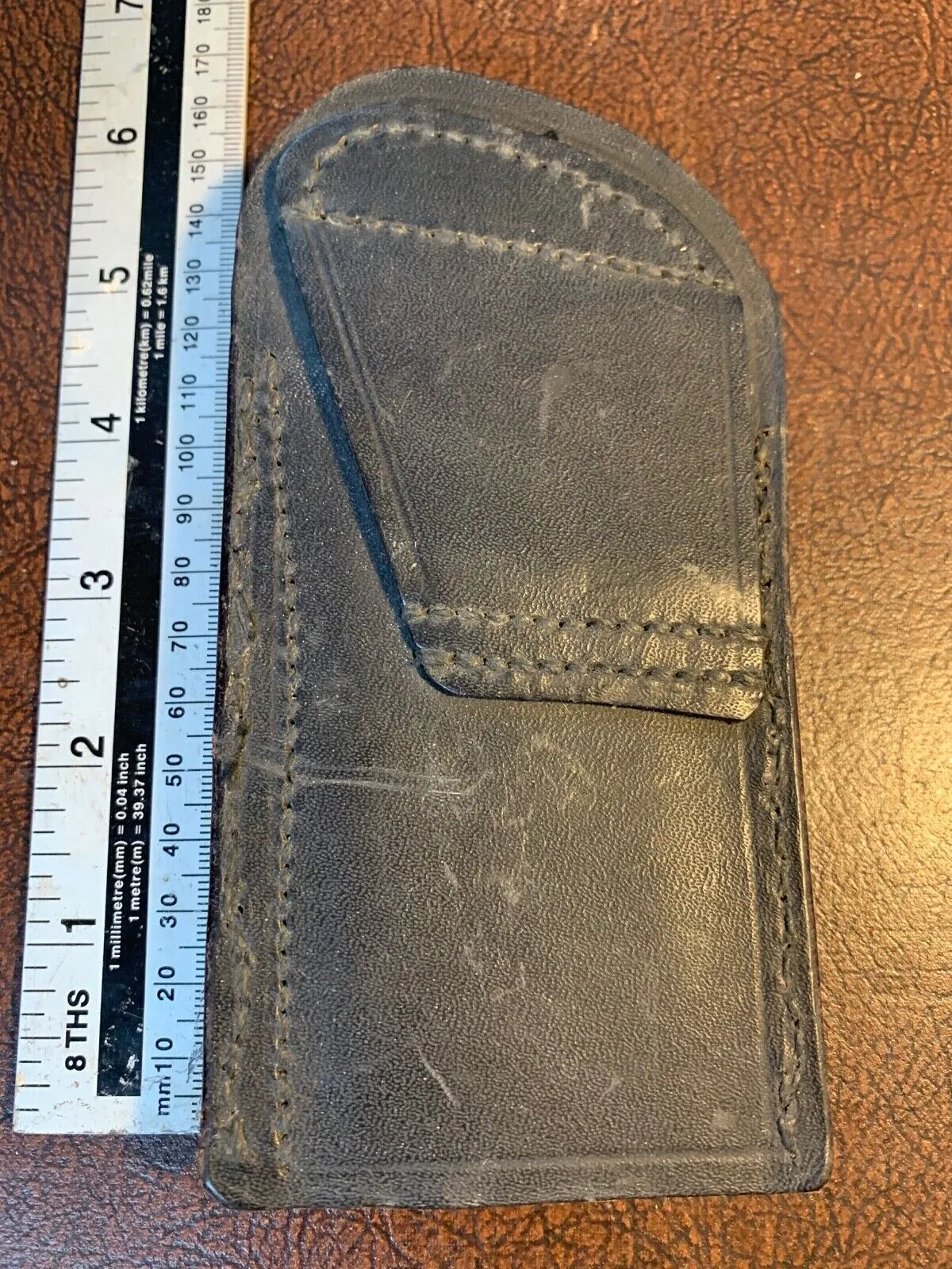 Black Leather Belt Pistol Holster - B62