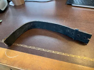 Black Leather Pistol Belt - 28 Inch Max - B68