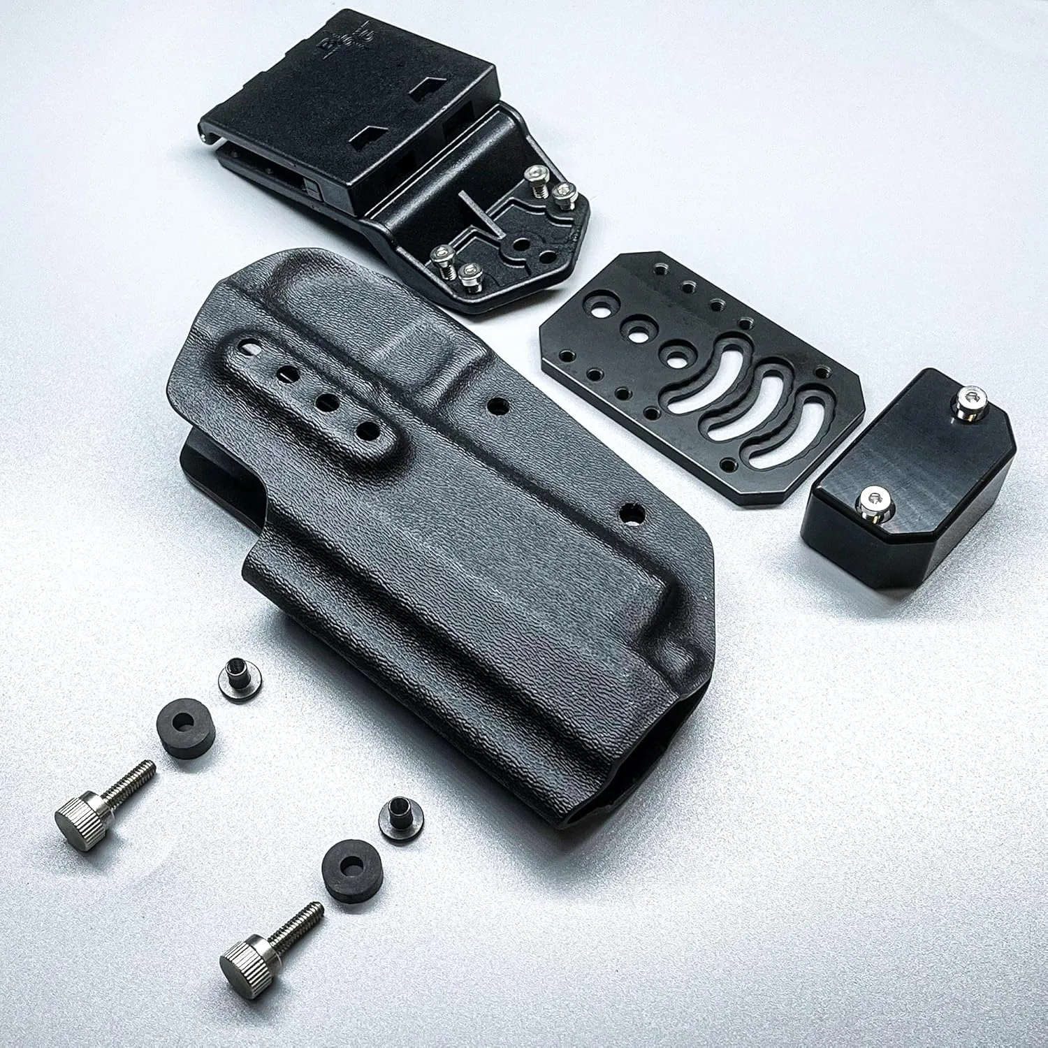 Black Scorpion Gear Competition Rig | 1 Heavy Duty Belt, 1 OWB Kydex Pro Holster | 4 Single/Double Stack Ambidextrous Magazine Pouches IPSC, USPSA, 3-Gun Approved