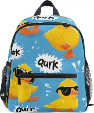 Bolaz Upgraded Backpack for School Teenagers Girls Boys-Yellow Duck Pattern,Travel Bag with Chest Buckle and Whistle
