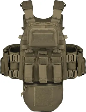 BOMTURN Great Tactical Outdoor Vest for Men Multifunctional Modular Molle Vest with Metal Buckles
