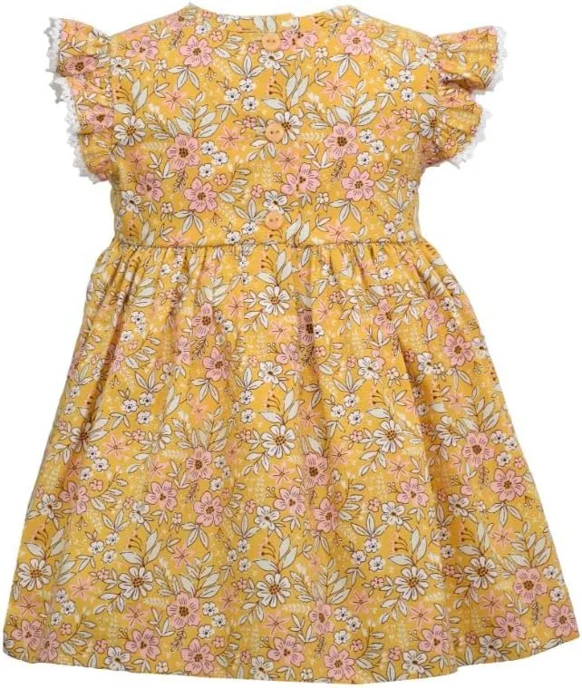 Bonnie Jean Girl's Yellow Smocked Spring Easter Dress for Baby, Toddler and 4-6X