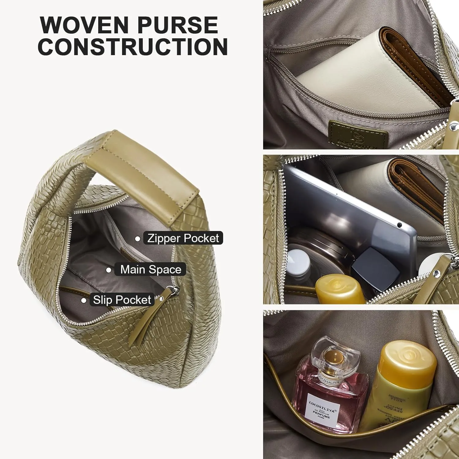 BOSTANTEN Shoulder Bag for Women Trendy Summer Hobo Handbag Purse Top-handlde Tote Bag