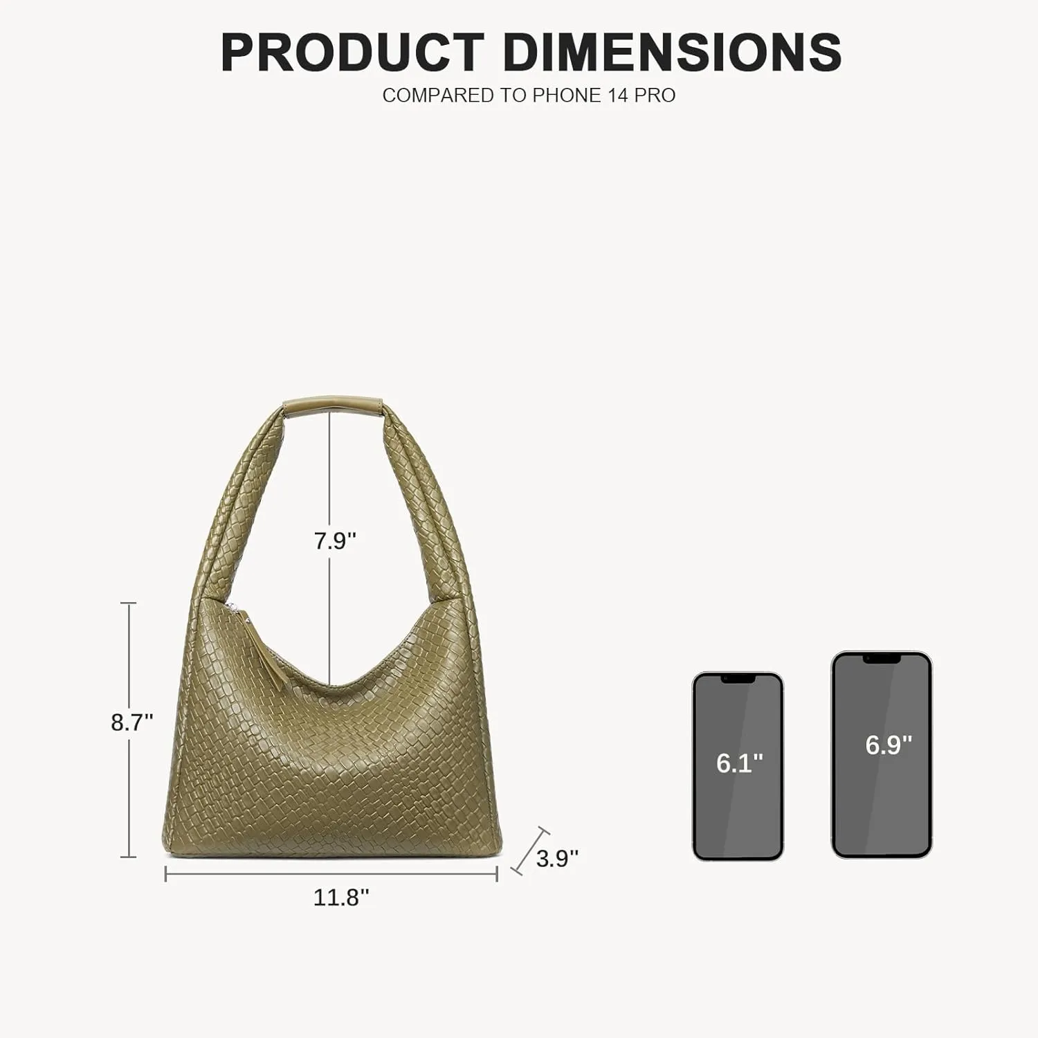 BOSTANTEN Shoulder Bag for Women Trendy Summer Hobo Handbag Purse Top-handlde Tote Bag