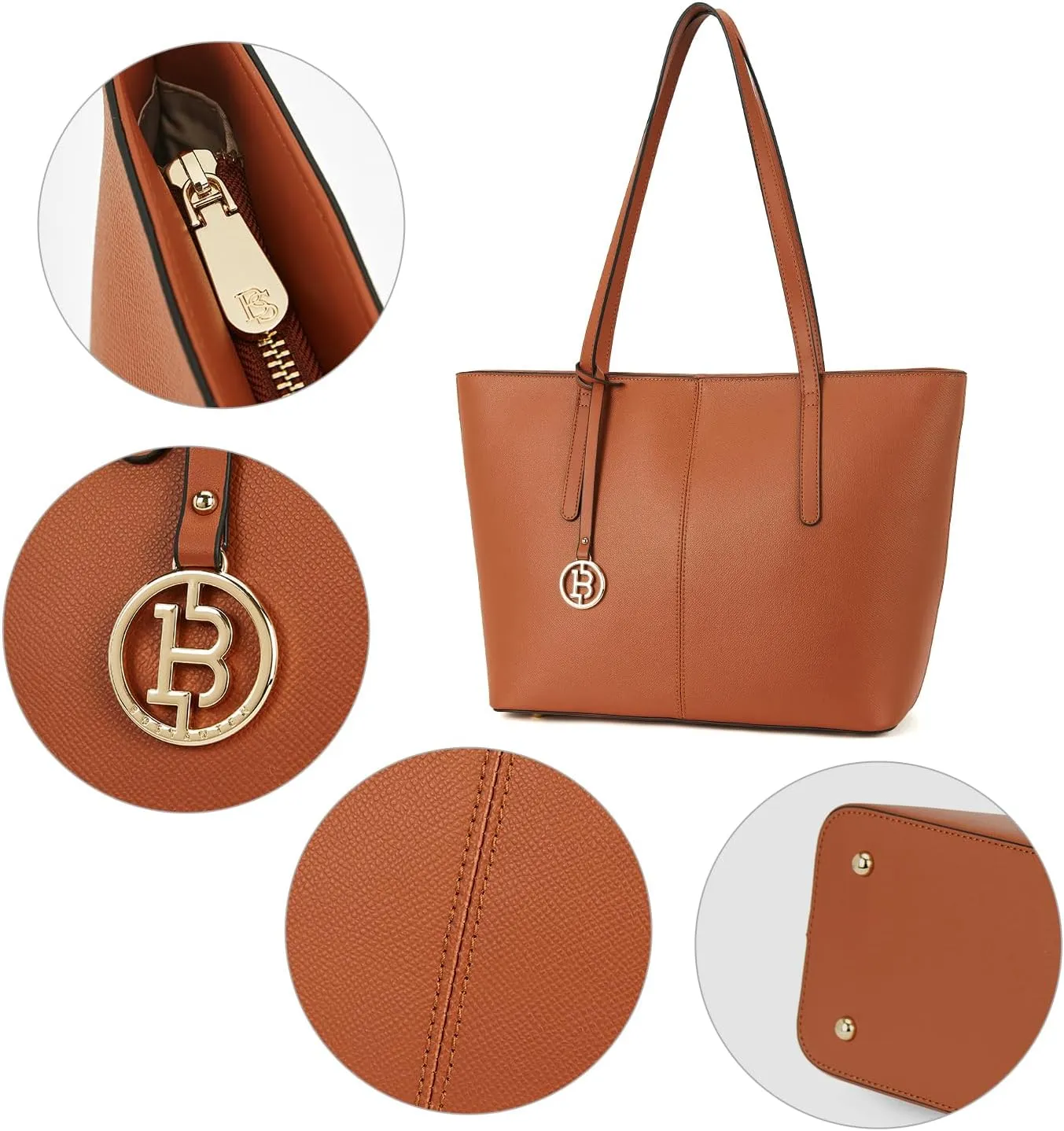 BOSTANTEN Women Handbag Genuine Leather Tote Shoulder Purses