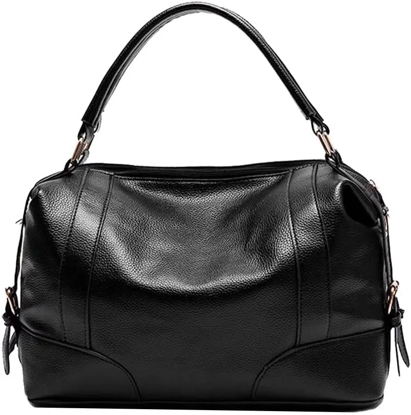 Boston Tote Bag for Women Large Capacity Shoulder Bag Top Handle Handbag Casual Crossbody Bag Retro Satchel