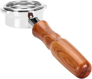 Bottomless Portafilter 58mm Compatible with La Marzocco Machines,Espresso Machine Parts, Wooden Handle with 304 Stainless Steel Filter Basket