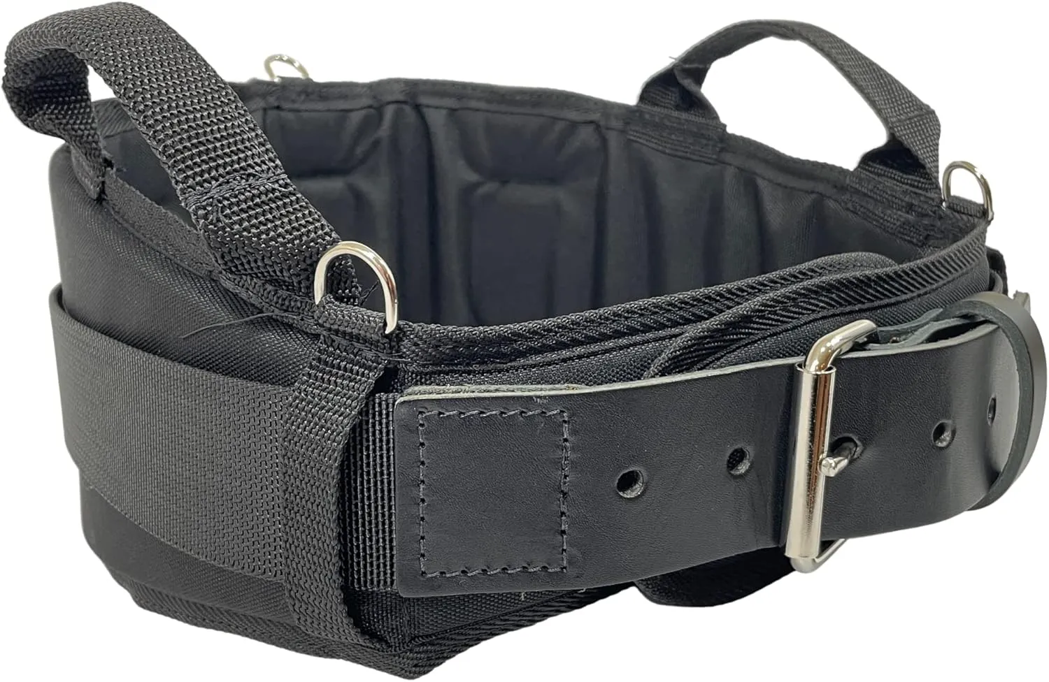 Boulder Bag MAX Comfort Back Support Tool Belt - Black. Metal Buckle with Leather tip, (Small 24-27 Inch Waist) Made in the USA