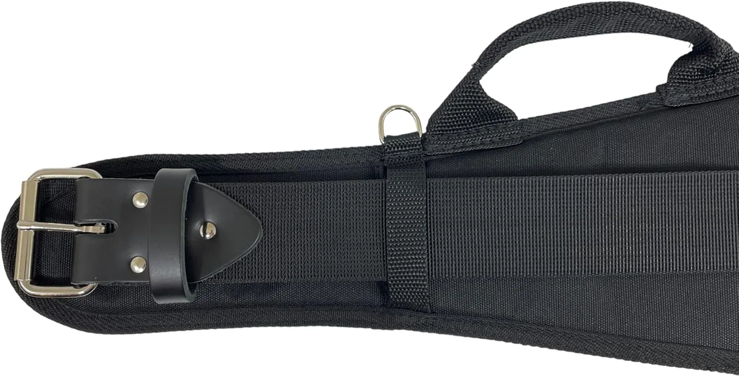 Boulder Bag MAX Comfort Back Support Tool Belt - Black. Metal Buckle with Leather tip, (Small 24-27 Inch Waist) Made in the USA