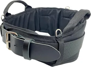 Boulder Bag MAX Comfort Back Support Tool Belt - Black. Metal Buckle with Leather tip, (Small 24-27 Inch Waist) Made in the USA