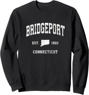 Bridgeport Connecticut CT Vintage Athletic Sports Design Sweatshirt