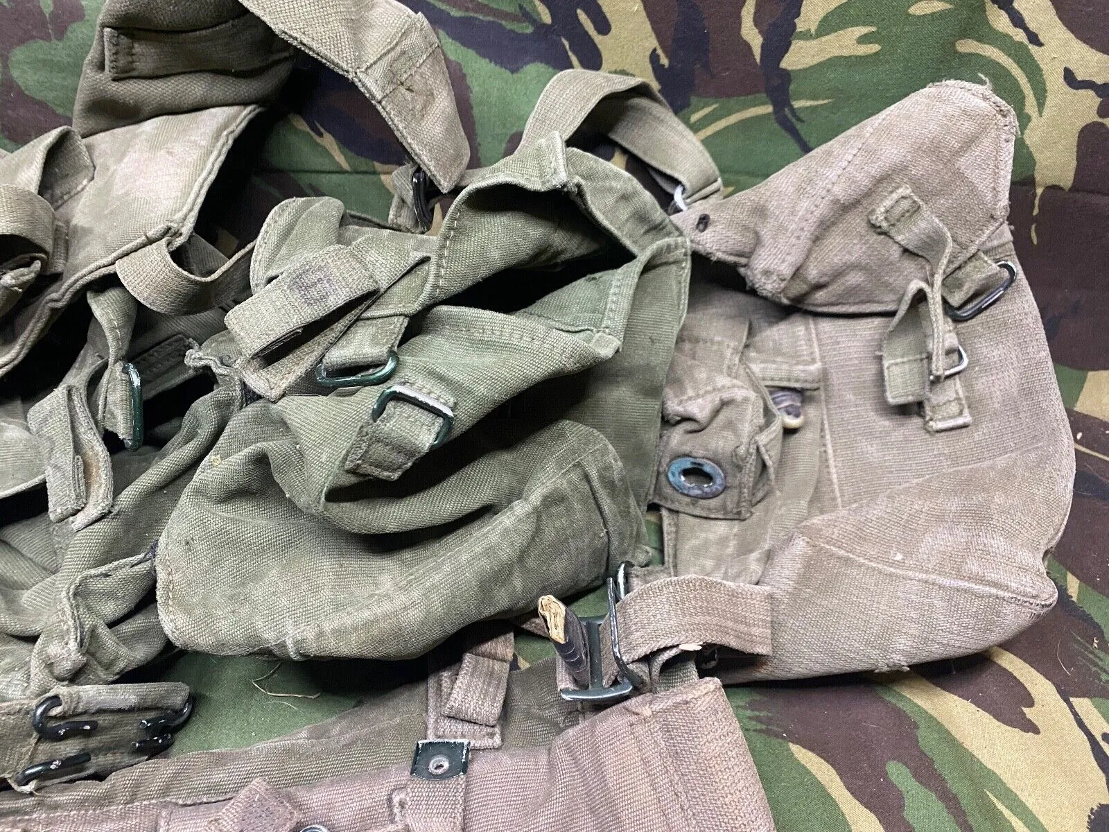 British Army DPM Combat Webbing Equipment Yolk Poncho Carrier 38" Belt & Pouches