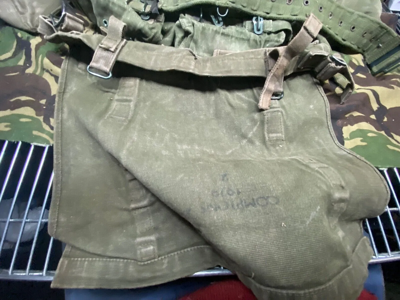 British Army DPM Combat Webbing Equipment Yolk Poncho Carrier 38" Belt & Pouches