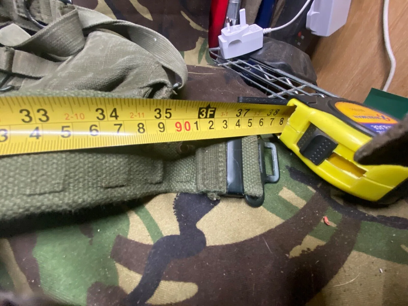 British Army DPM Combat Webbing Equipment Yolk Poncho Carrier 38" Belt & Pouches