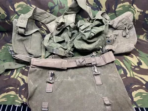 British Army DPM Combat Webbing Equipment Yolk Poncho Carrier 38" Belt & Pouches