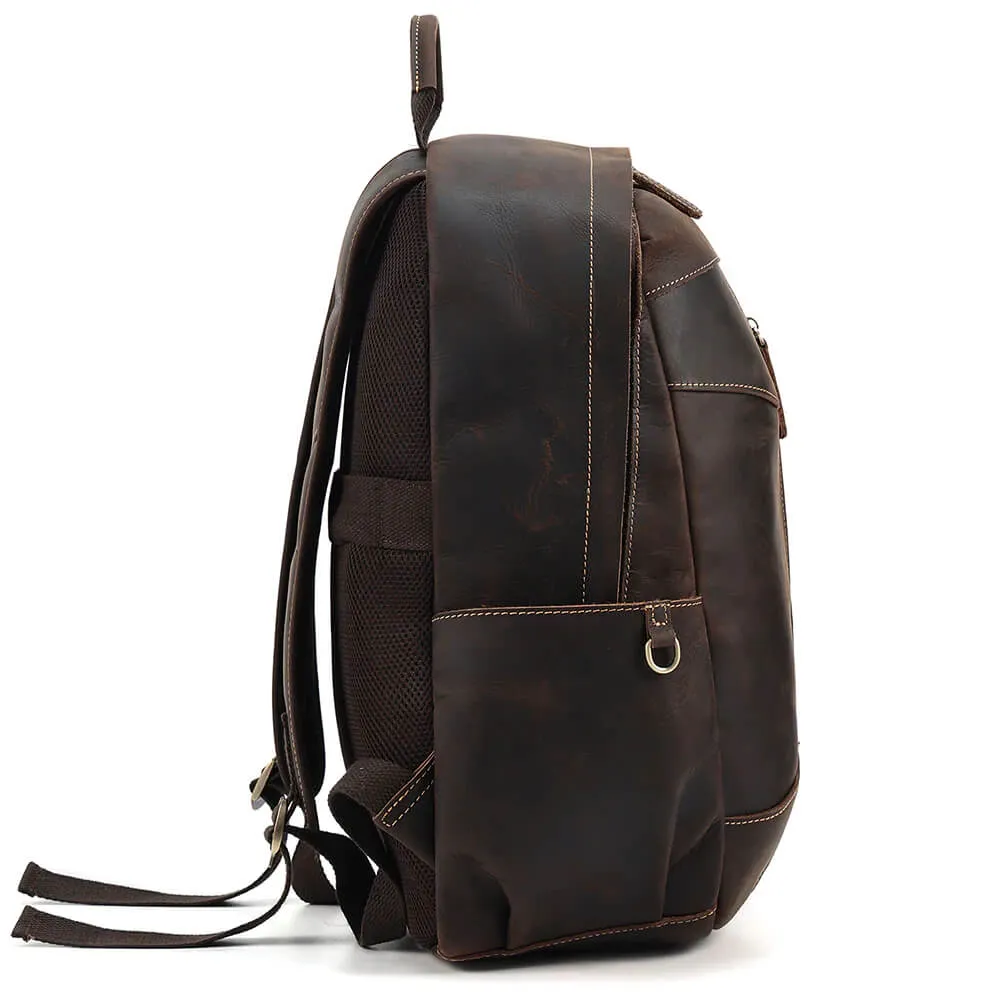 ﻿Brown Damrie Leather Backpack