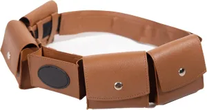 Brown Utility Belt Costume Bag Adjustable Women Mens Adult Accessories Pockets for Halloween Cosplay