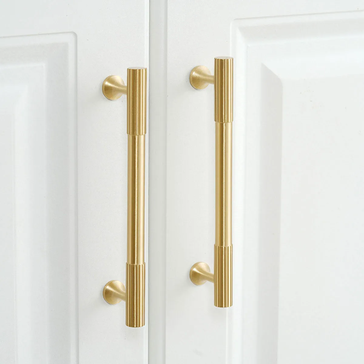 Brushed Brass Cabinet Door Handles Drawer Handles