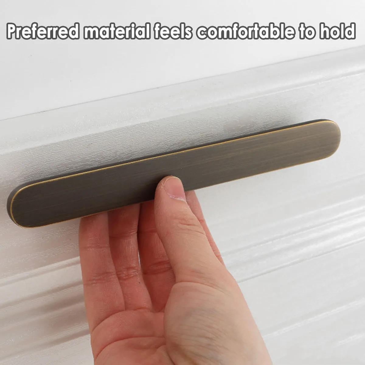 Brushed Brass Cabinet Handles | Slim Modern Drawer Pulls
