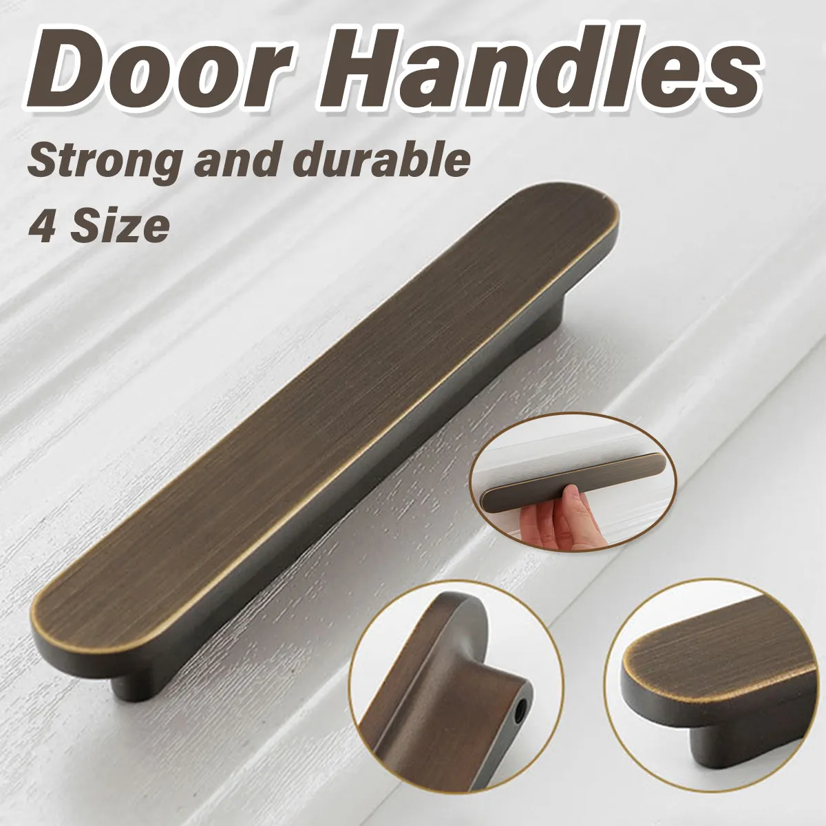 Brushed Brass Cabinet Handles | Slim Modern Drawer Pulls