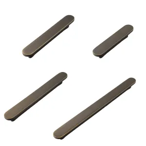 Brushed Brass Cabinet Handles | Slim Modern Drawer Pulls