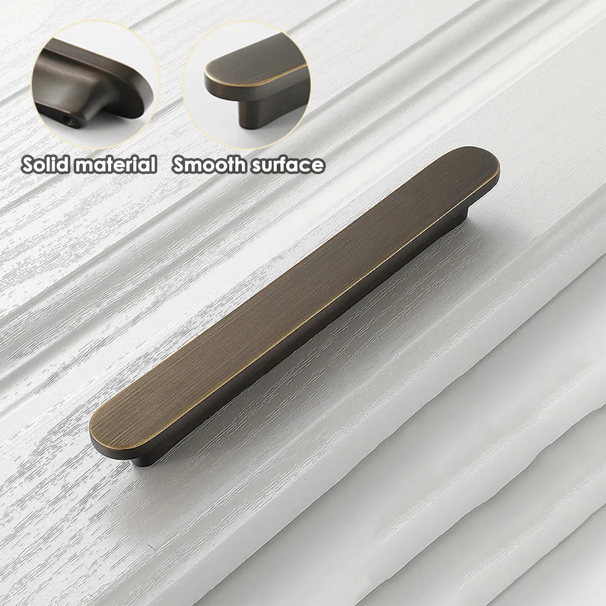 Brushed Brass Cabinet Handles | Slim Modern Drawer Pulls
