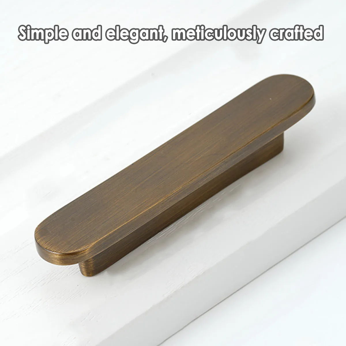 Brushed Brass Cabinet Handles | Slim Modern Drawer Pulls