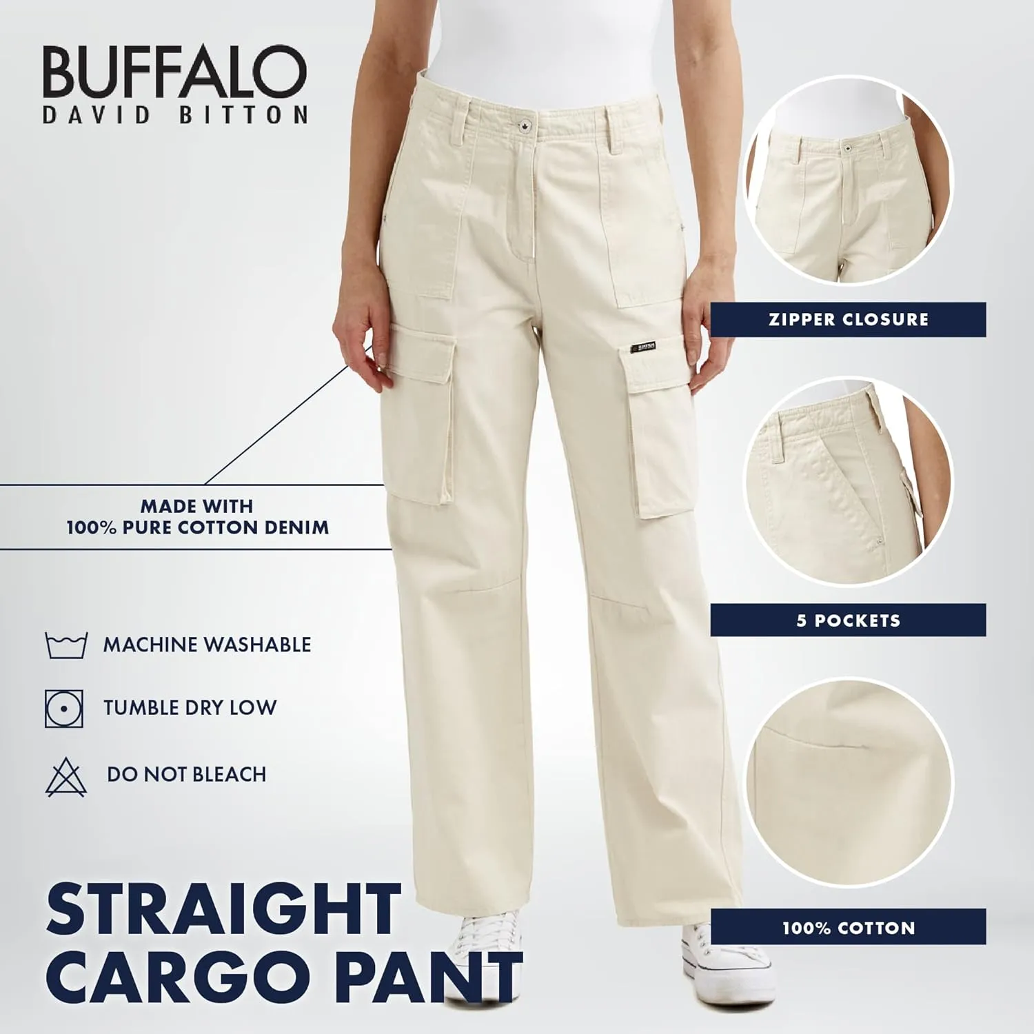 Buffalo David Bitton Women's Straight Cargo