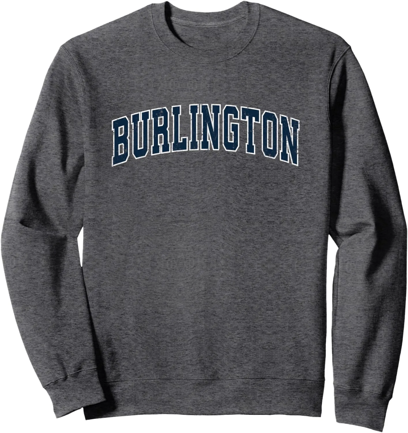 Burlington Wisconsin WI Vintage Sports Design Navy Design Sweatshirt