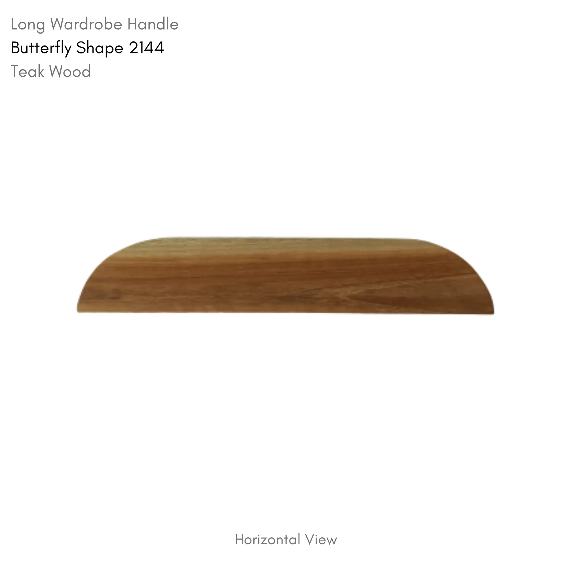 Butterfly Shape Long Wardrobe Handle 2144 Teak Wood | Drawers Handle | Split Handle (30 inch)
