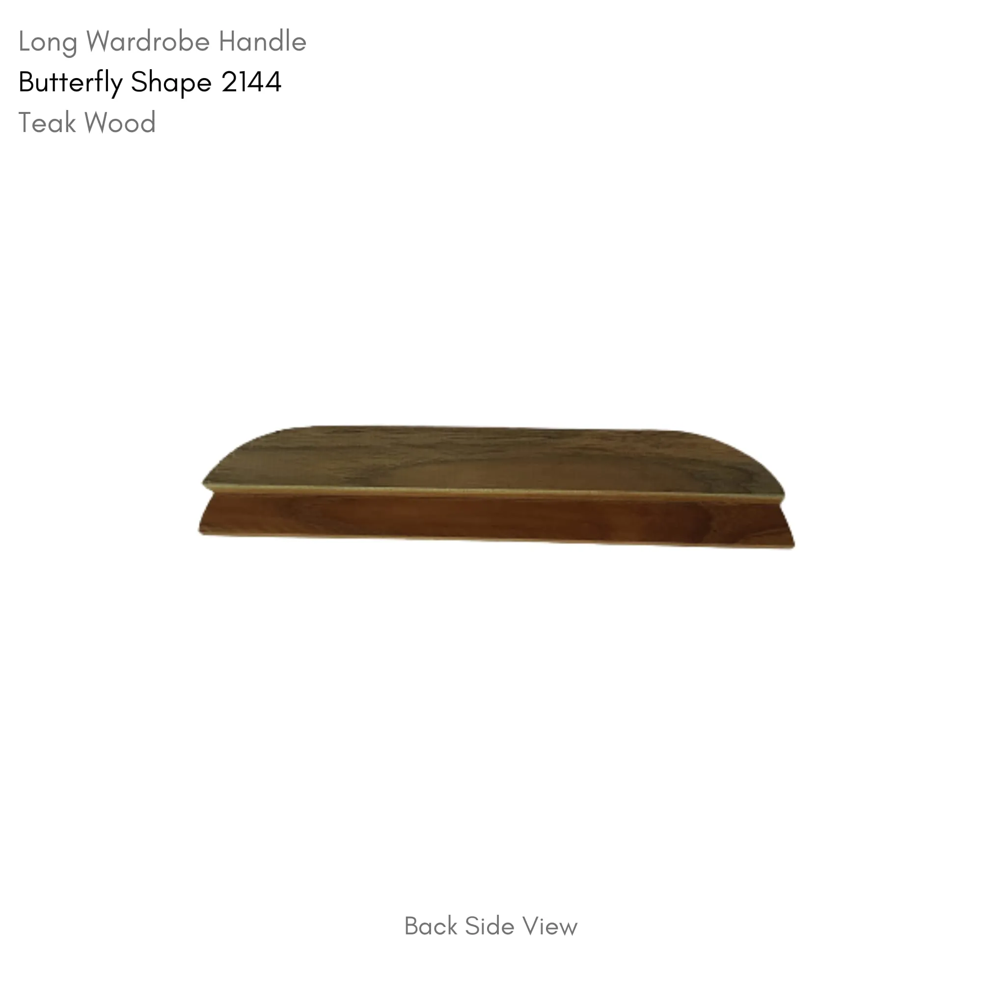Butterfly Shape Long Wardrobe Handle 2144 Teak Wood | Drawers Handle | Split Handle (30 inch)
