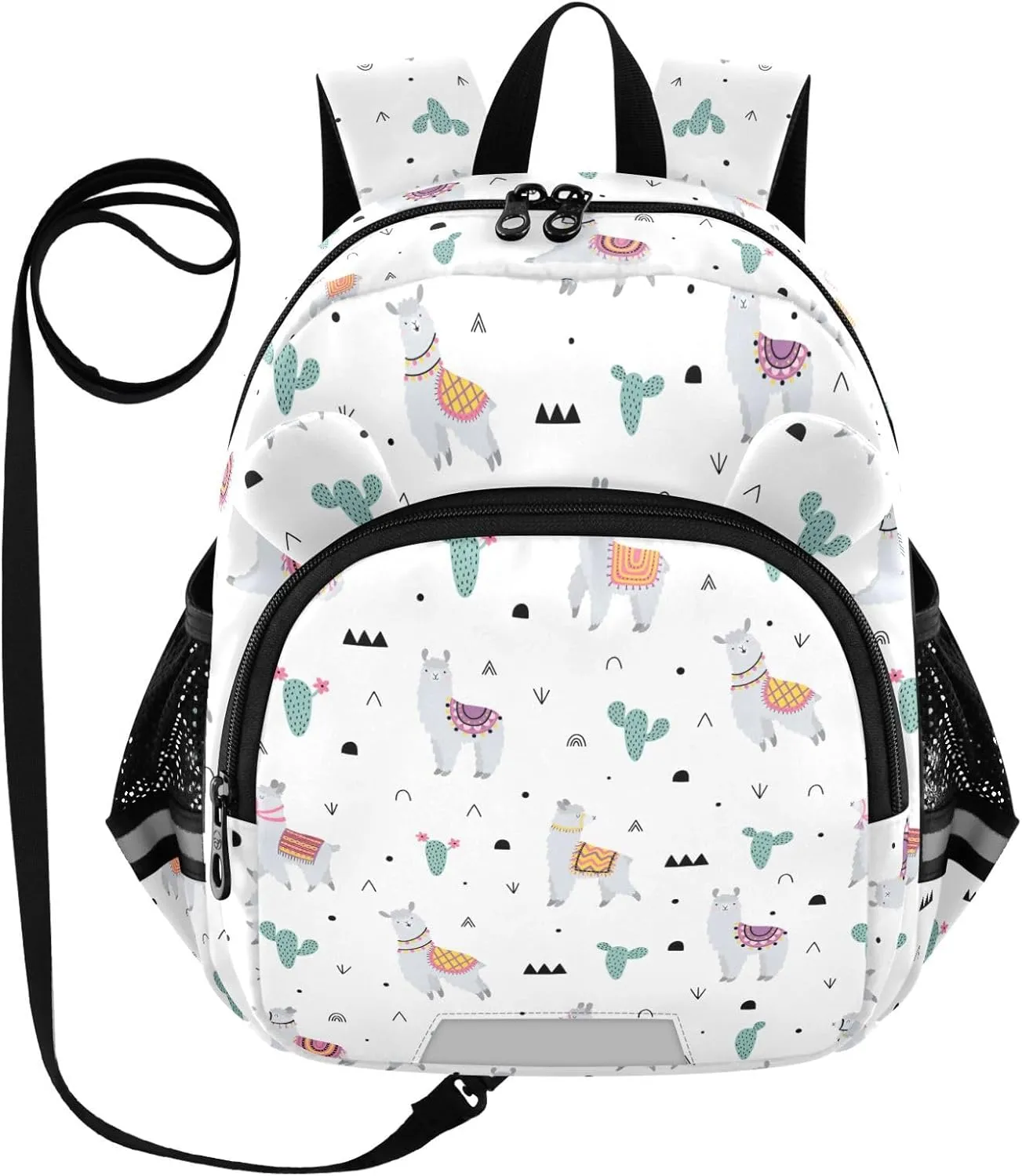 Cactus Preschool Backpack Lama Cute Daycare Bookbag School Backpack with Traction Rope for Kids 3-6