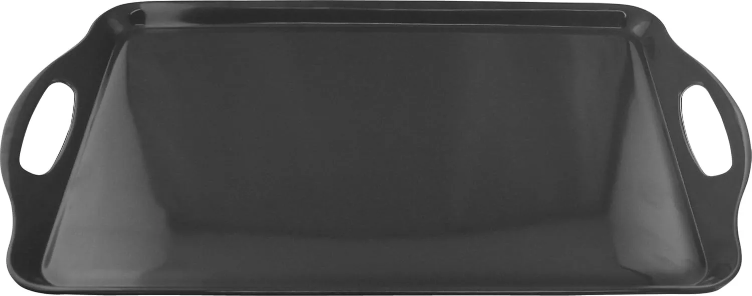 Calypso Basics by Reston Lloyd Melamine Rectangular Serving/Ottoman Tray With Handles
