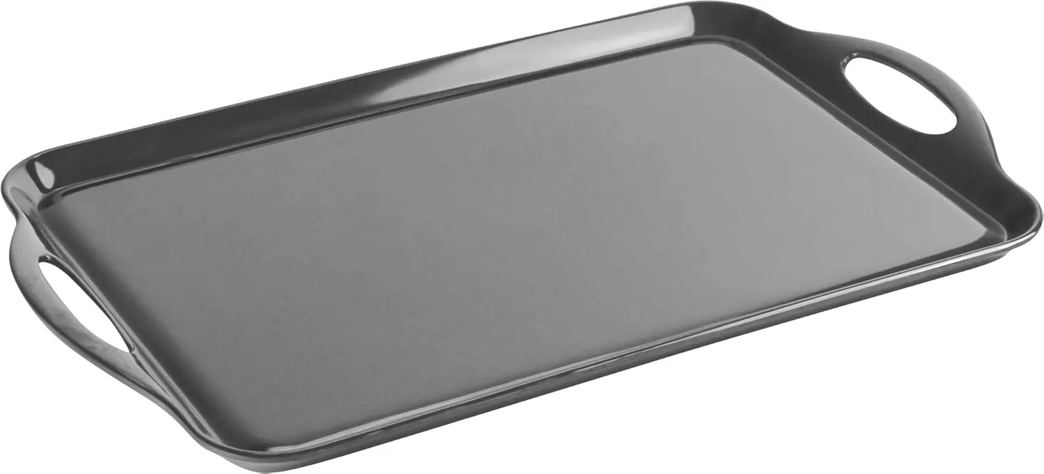 Calypso Basics by Reston Lloyd Melamine Rectangular Serving/Ottoman Tray With Handles