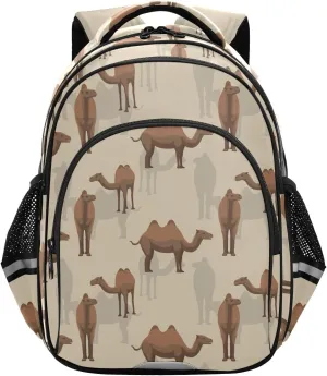 Camels Cartoon Backpack for Kids Elementary School Bag Boys Girls Bookbag Travel Backpack Daypack