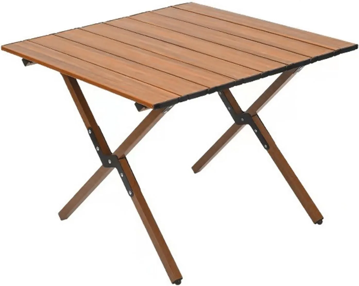 Camping Table Foldable, Portable Folding Table, Stall Camping Outdoor Supplies, With 3 Colours And 4 Sizes, Suitable For Dining, Camping, Picnic, Outdoor, Beach, Hiking, Fishing, Parks(Walnut,35.4*23.