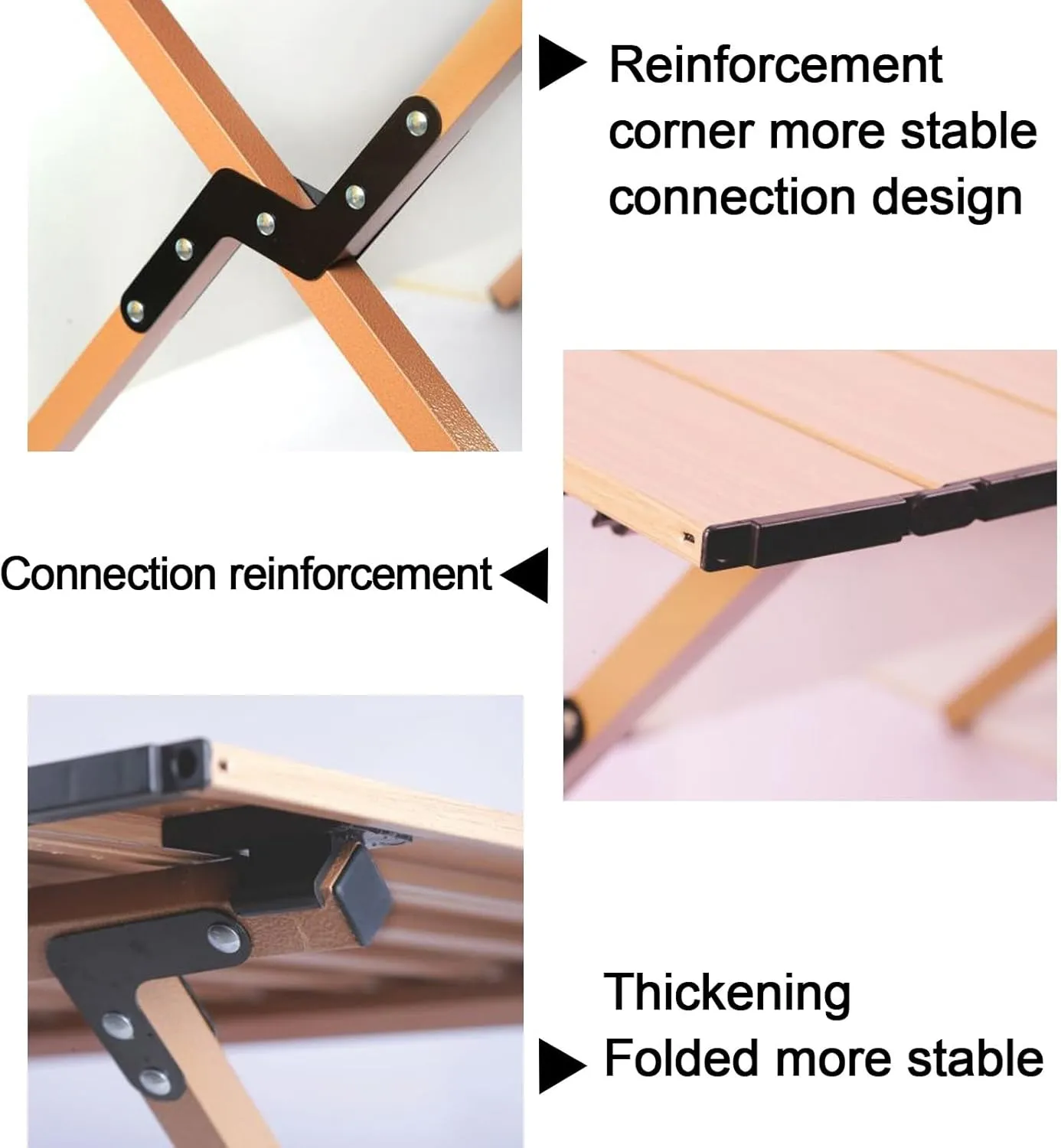 Camping Table Foldable, Portable Folding Table, Stall Camping Outdoor Supplies, With 3 Colours And 4 Sizes, Suitable For Dining, Camping, Picnic, Outdoor, Beach, Hiking, Fishing, Parks(Walnut,35.4*23.
