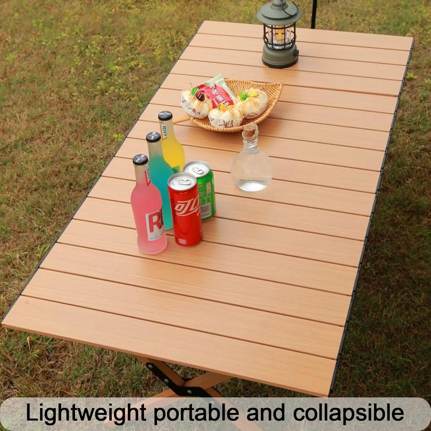 Camping Table Foldable, Portable Folding Table, Stall Camping Outdoor Supplies, With 3 Colours And 4 Sizes, Suitable For Dining, Camping, Picnic, Outdoor, Beach, Hiking, Fishing, Parks(Walnut,35.4*23.