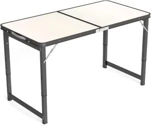 Camping Tables Folding Table,Aluminum Portable Picnic Table,Height Adjustable Lightweight Collapsible Camp Tables for Outdoor Indoor