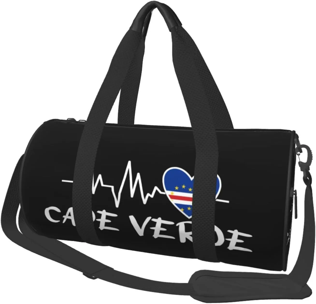 Cape Verde Heartbeat Duffel Bag Gym Bag Travel Sports Tote Large Foldable Beach Swim Yoga7