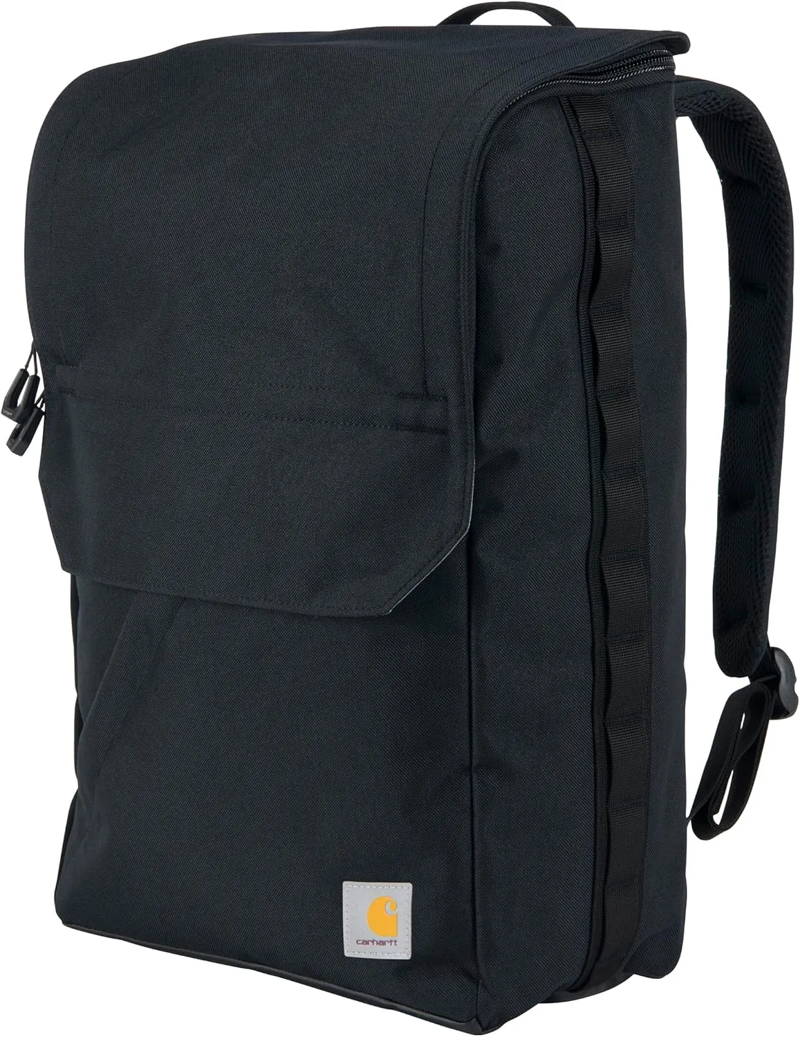 Carhartt 21L Top-Load Backpack, Durable Water Resistant Coated Canvas Base W/ 17" Laptop Sleeve, Black, One Size
