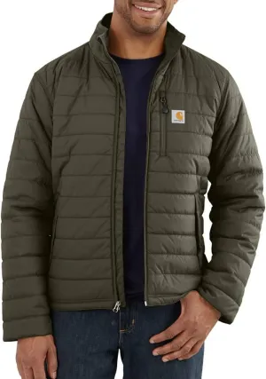 Carhartt Mens Rain Defender Relaxed Fit Lightweight Insulated Jacket (Big & Tall) Work Utility Outerwear, Moss, XX-Large Tall US
