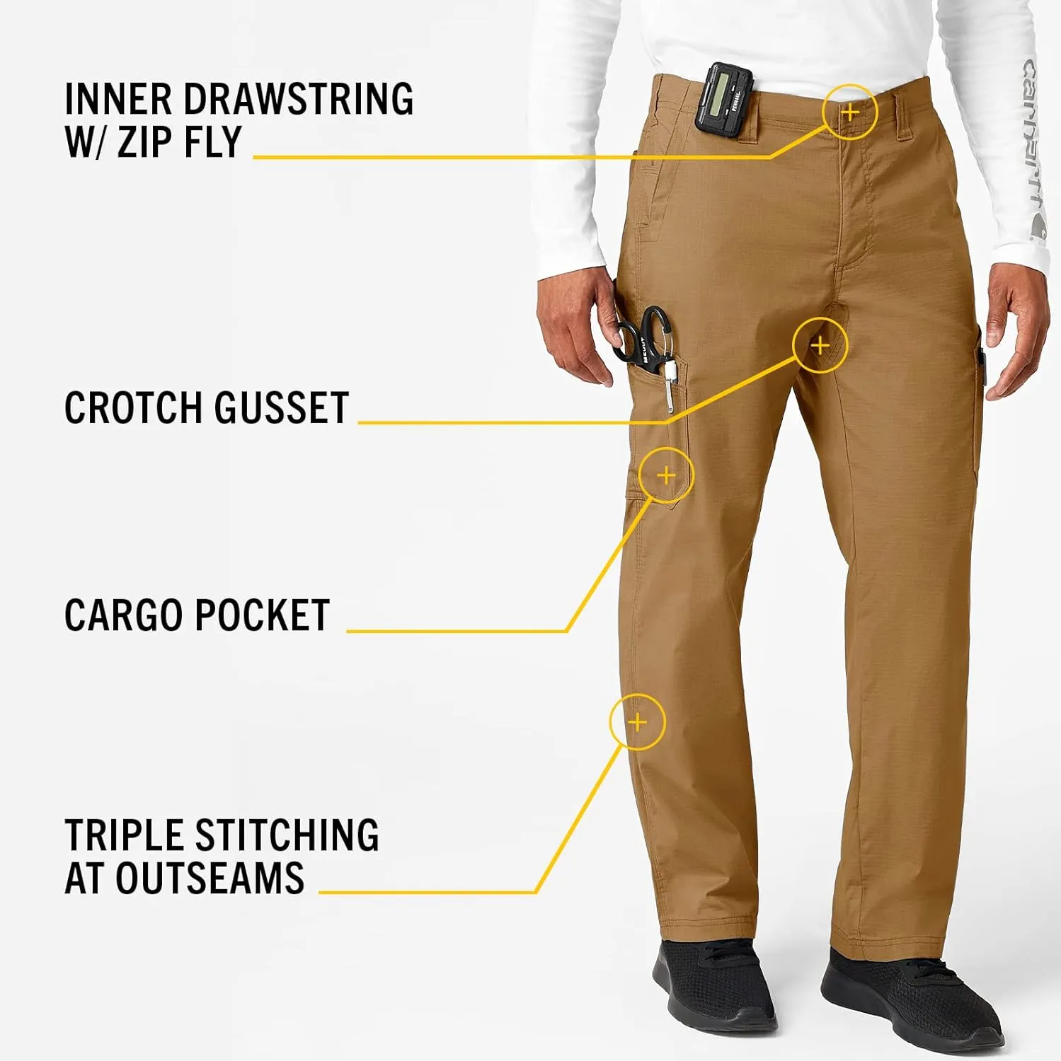 Carhartt Men's Rugged Flex Modern Fit Ristop Straight Leg Cargo Pant