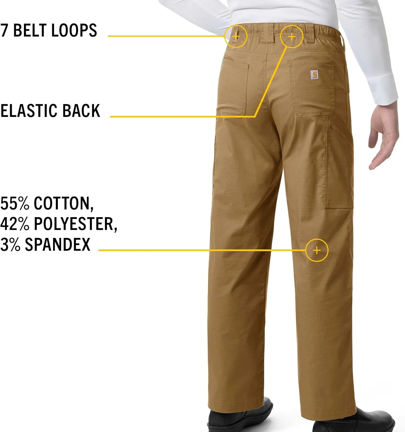 Carhartt Men's Rugged Flex Modern Fit Ristop Straight Leg Cargo Pant