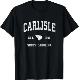 Carlisle South Carolina SC Vintage Athletic Sports Design T-Shirt